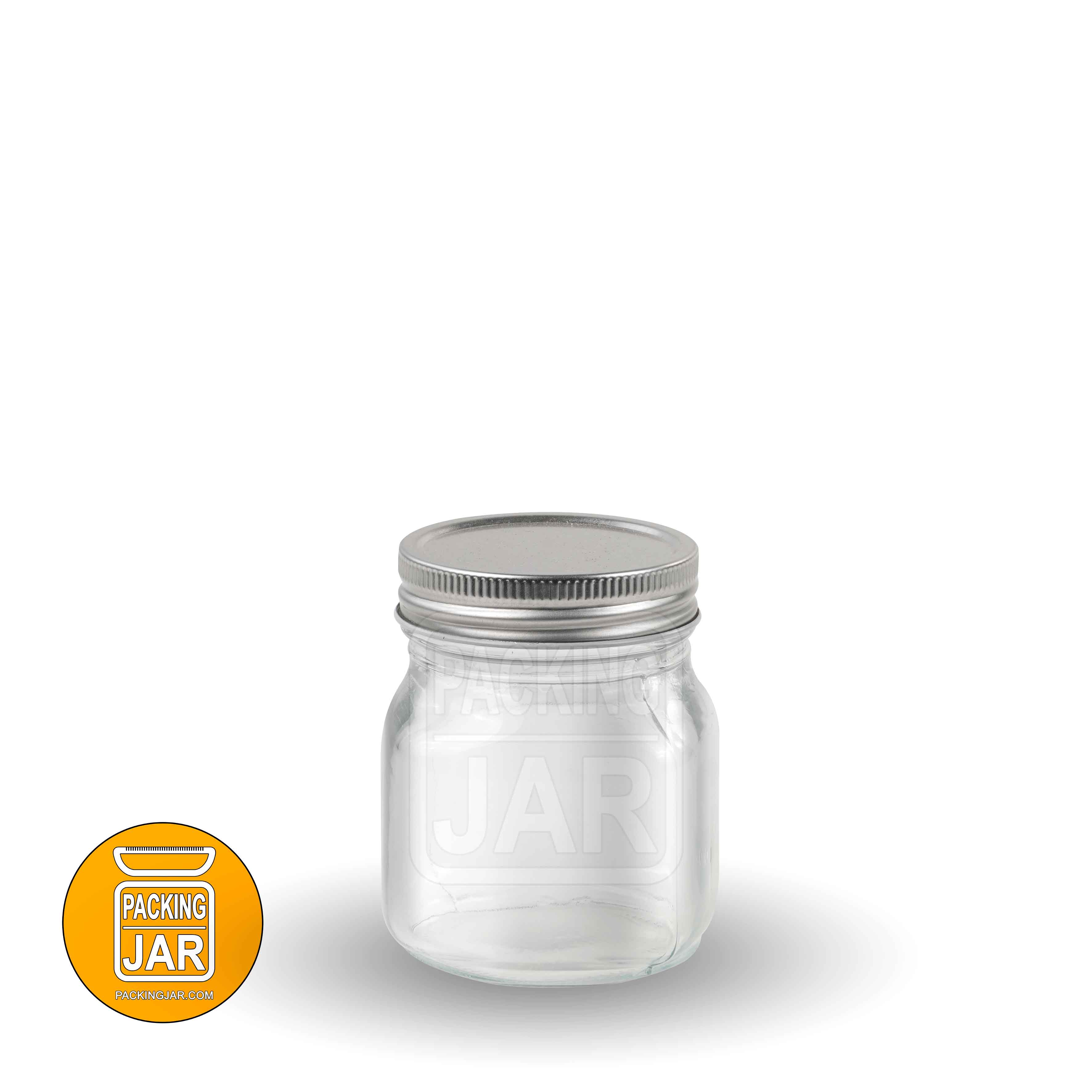 جار شیشه ای چهارگوش درب کانتینری سایز 5